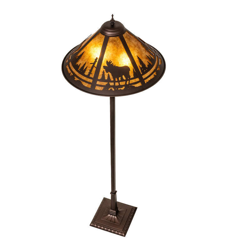 Meyda Tiffany Lighting 107889 Moose Creek Two Light Floor Lamp Lamp Bronze / Dark