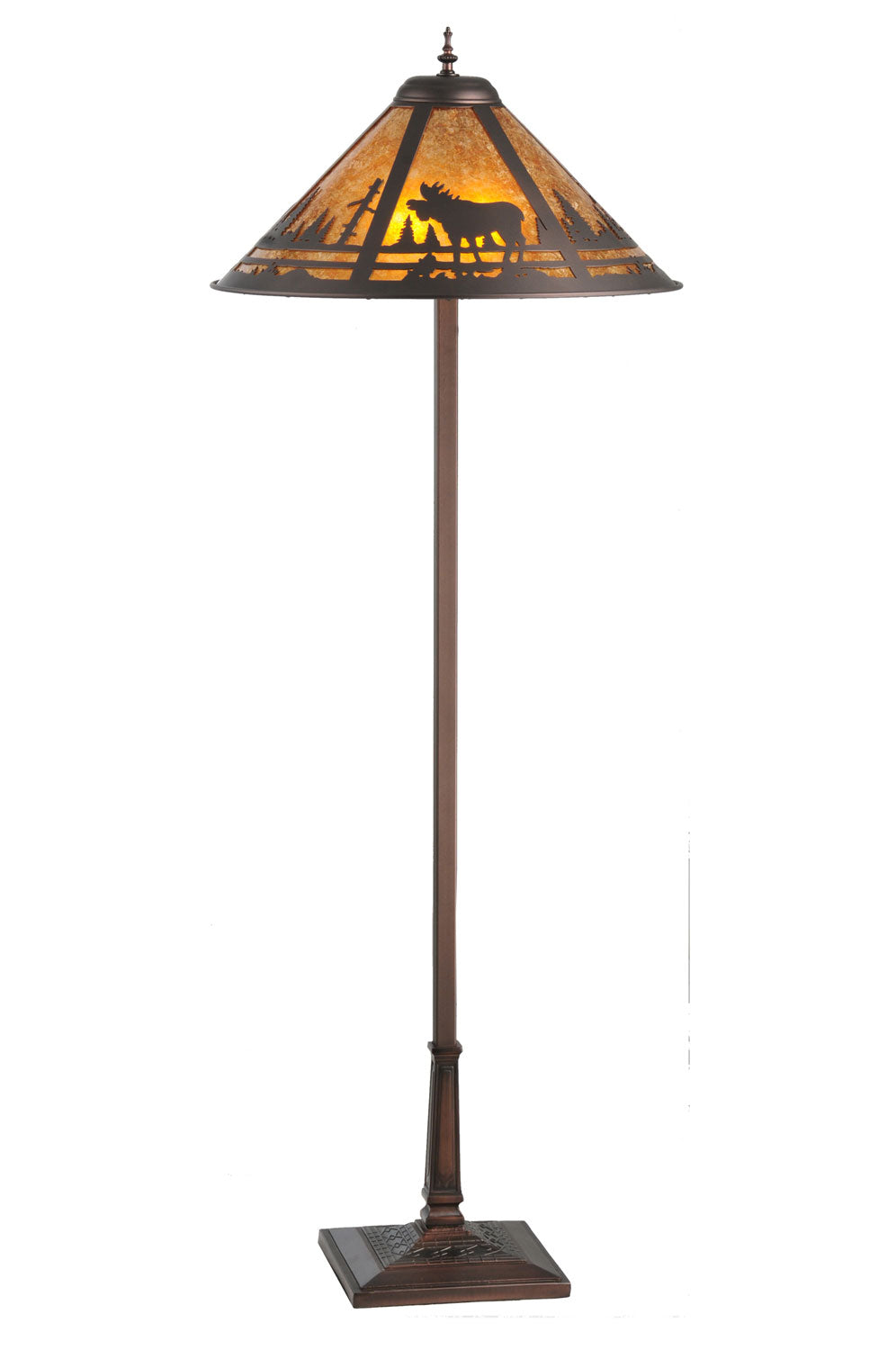 Meyda Tiffany Lighting 107889 Moose Creek Two Light Floor Lamp Lamp Bronze / Dark