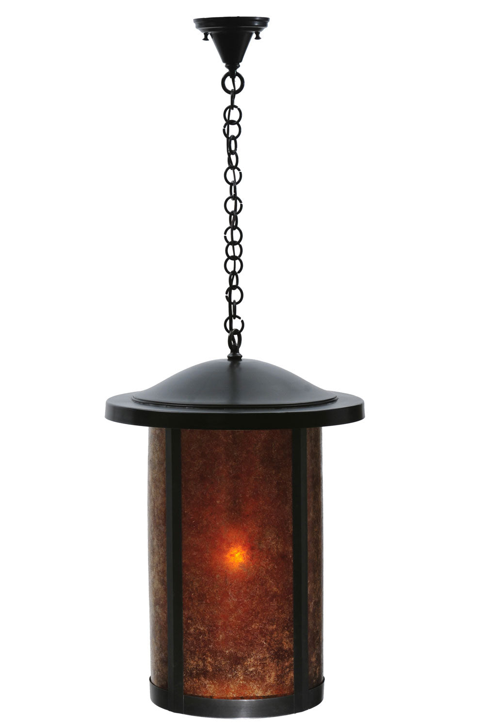 Meyda Tiffany Lighting 108098 Fulton One Light Hanging Lantern Outdoor Bronze / Dark