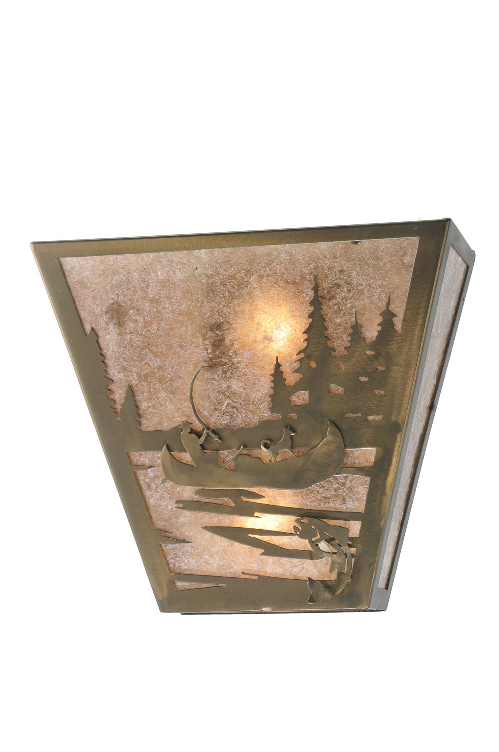 Meyda Tiffany Fly Fishing Creek 108532 Wall Light - Antique Copper