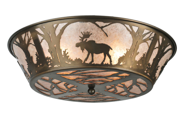 Meyda Tiffany Northwoods Moose At Dawn 108638 Ceiling Light - Antique Copper