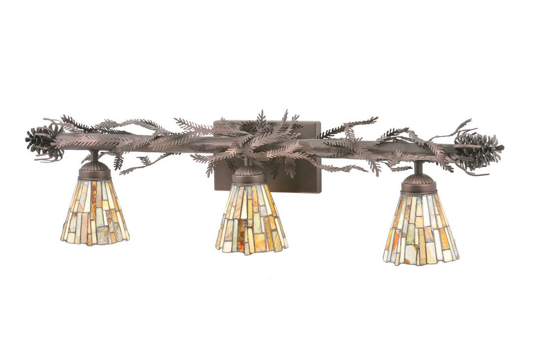 Meyda Tiffany Delta 108664 Bath Vanity Light 36 in. wide - Mahogany Bronze