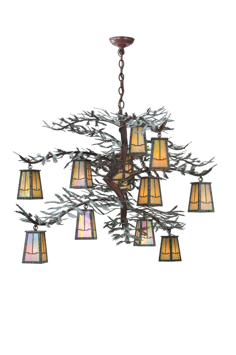 Meyda Tiffany Pine Branch 108758 Chandelier Light - Rust
