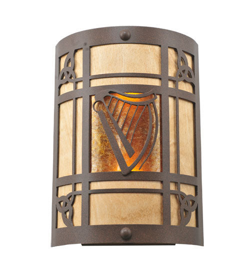 Meyda Tiffany Celtic Harp 108827 Wall Light - Natural Wood,Cafe-Noir