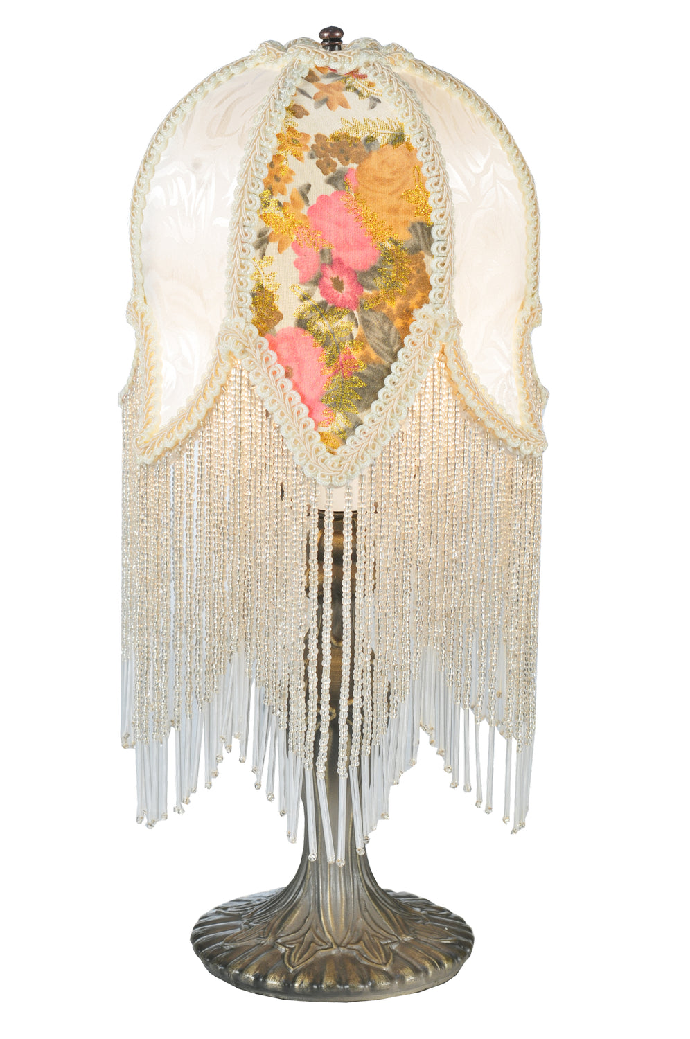 Meyda Tiffany Lighting 109198 Fabric & Fringe One Light Accent Lamp Lamp Bronze / Dark