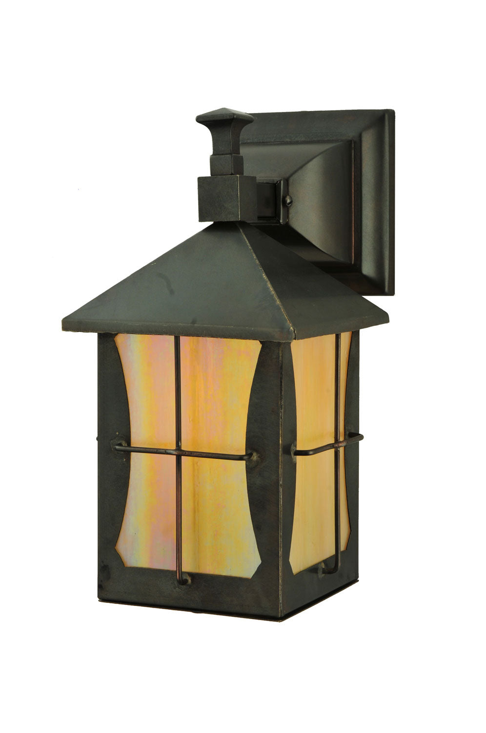 Meyda Tiffany Lighting 109263 Pelham Manor One Light Wall Sconce Outdoor Bronze / Dark
