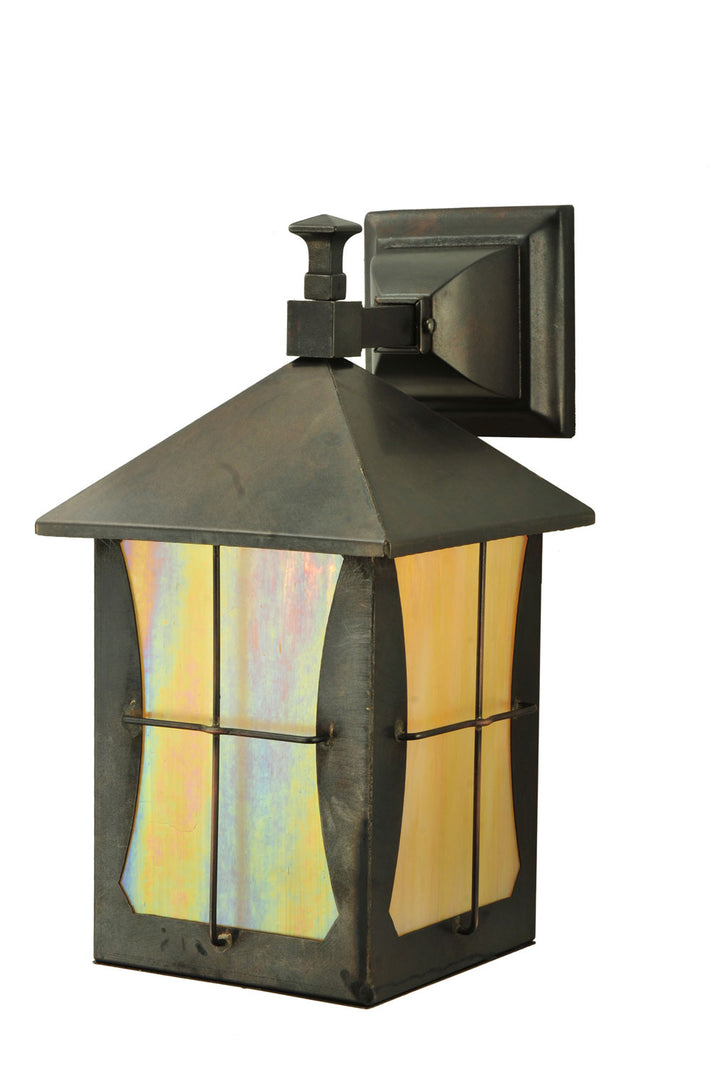 Meyda Tiffany Lighting 109264 Pelham Manor One Light Wall Sconce Outdoor Bronze / Dark
