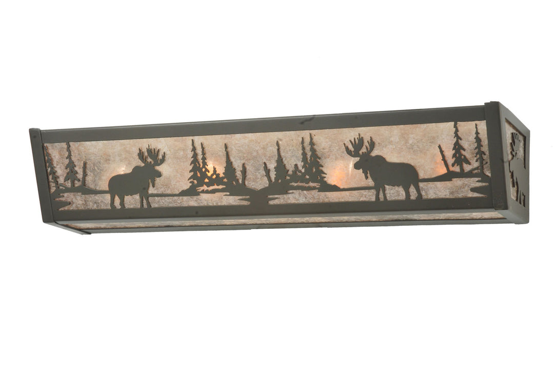 Meyda Tiffany Moose At Lake 110116 Bath Vanity Light 24 in. wide - Timeless Bronze