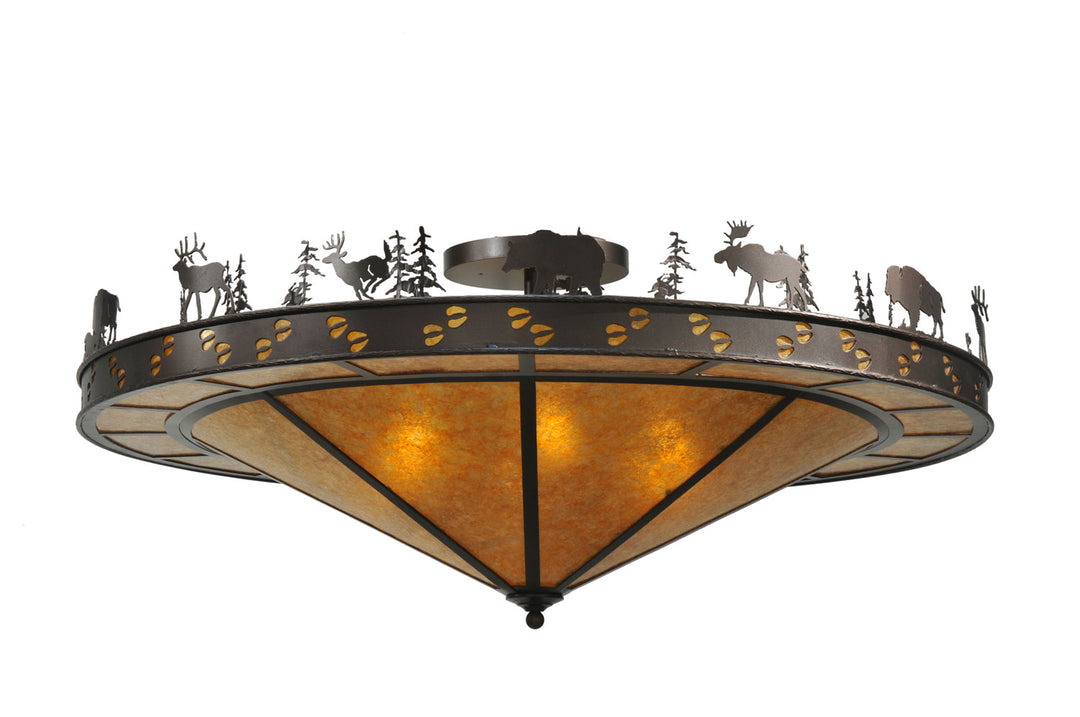 Meyda Tiffany Wildlife 110338 Ceiling Light - Mahogany Bronze