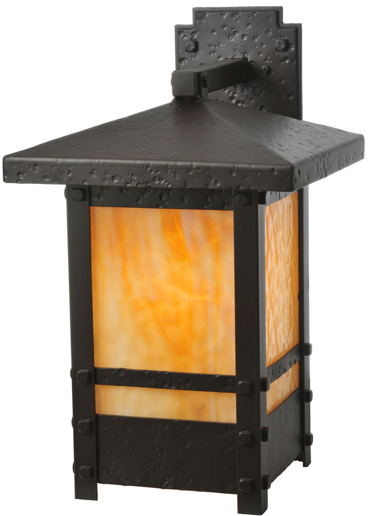 Meyda Tiffany Lighting 110345 Irwindale One Light Wall Sconce Outdoor Bronze / Dark