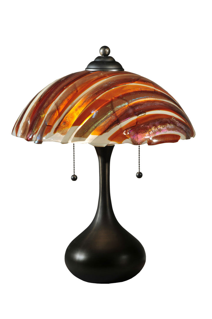 Meyda Tiffany Lighting 110445 Metro Fusion Two Light Table Lamp Lamp Bronze / Dark