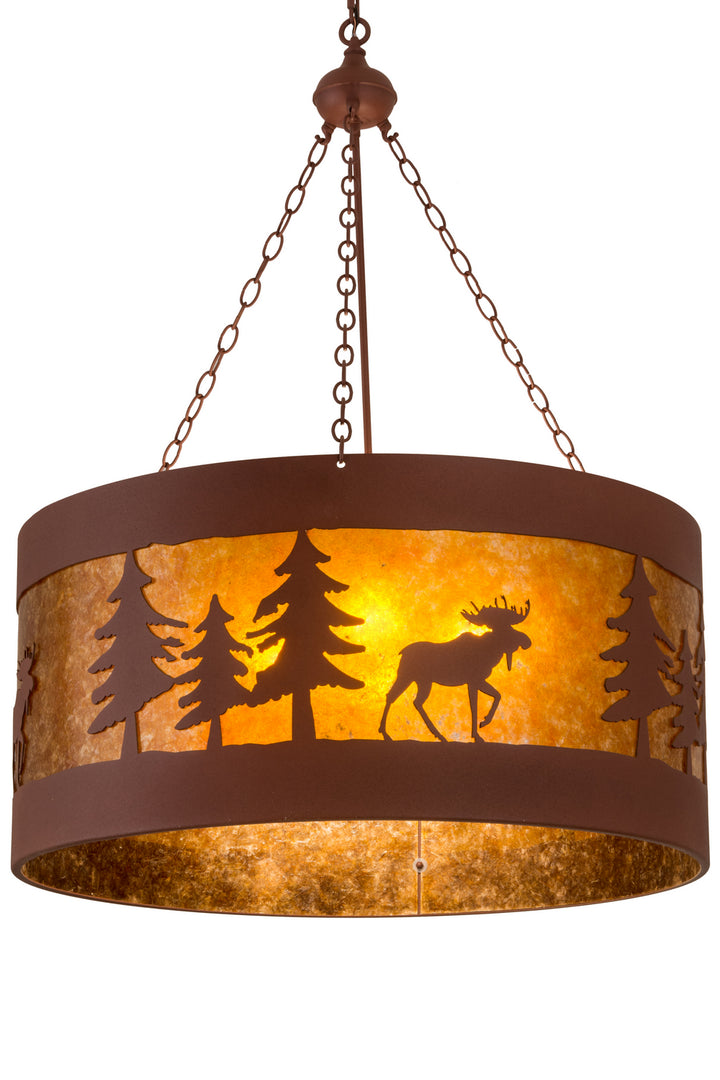 Meyda Tiffany Moose On The Loose 110656 Pendant Light - Rust