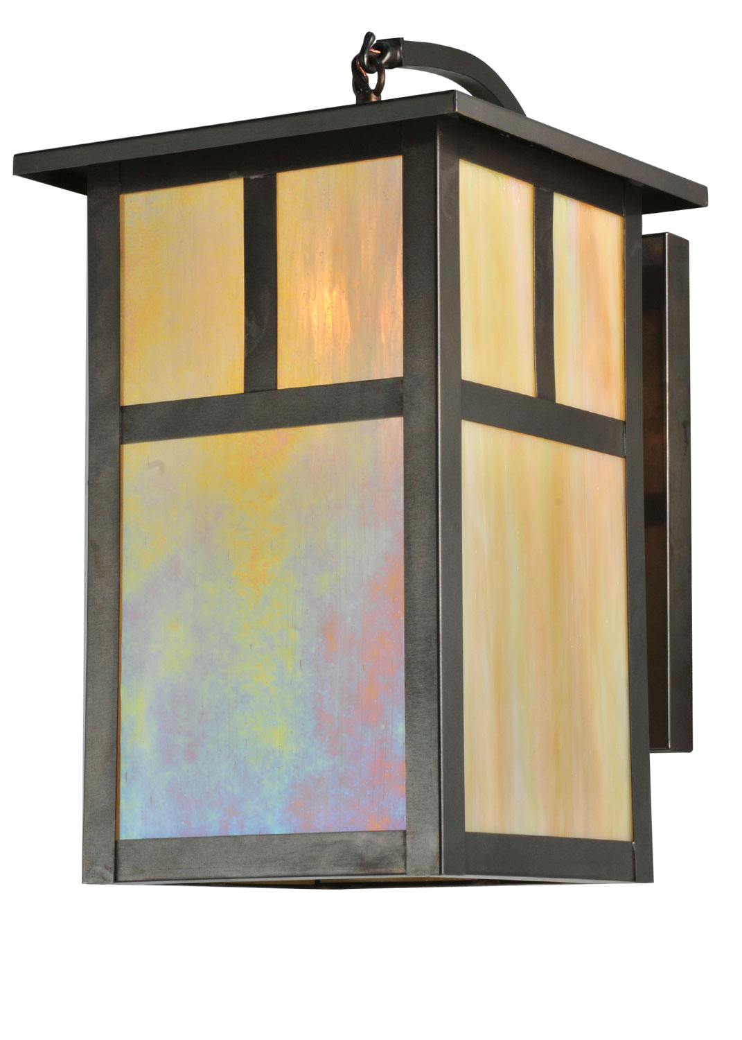 Meyda Tiffany Lighting 110798 Hyde Park One Light Wall Sconce Outdoor Bronze / Dark