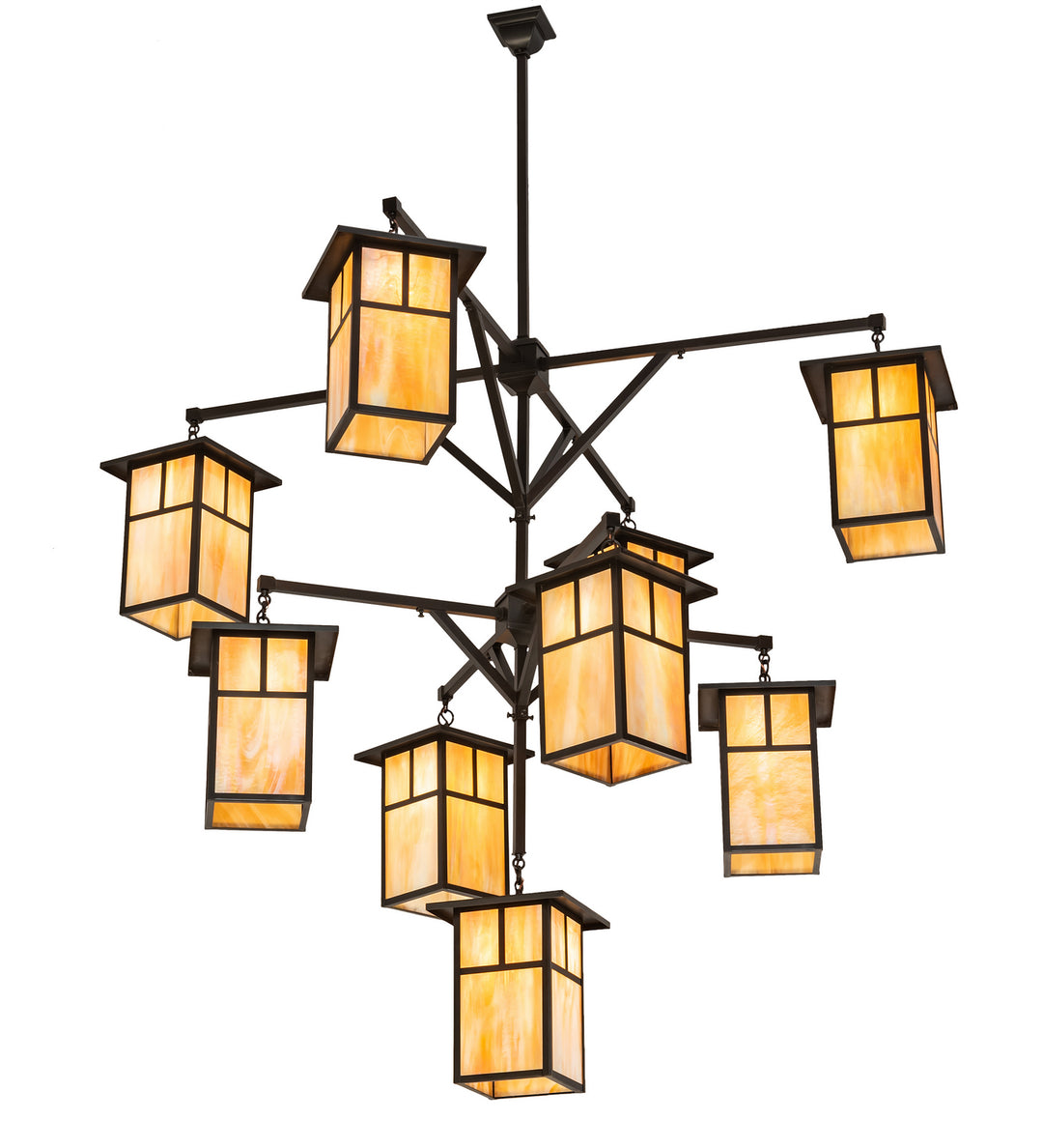 Meyda Tiffany Hyde Park 110802 Chandelier Light - Craftsman Brown