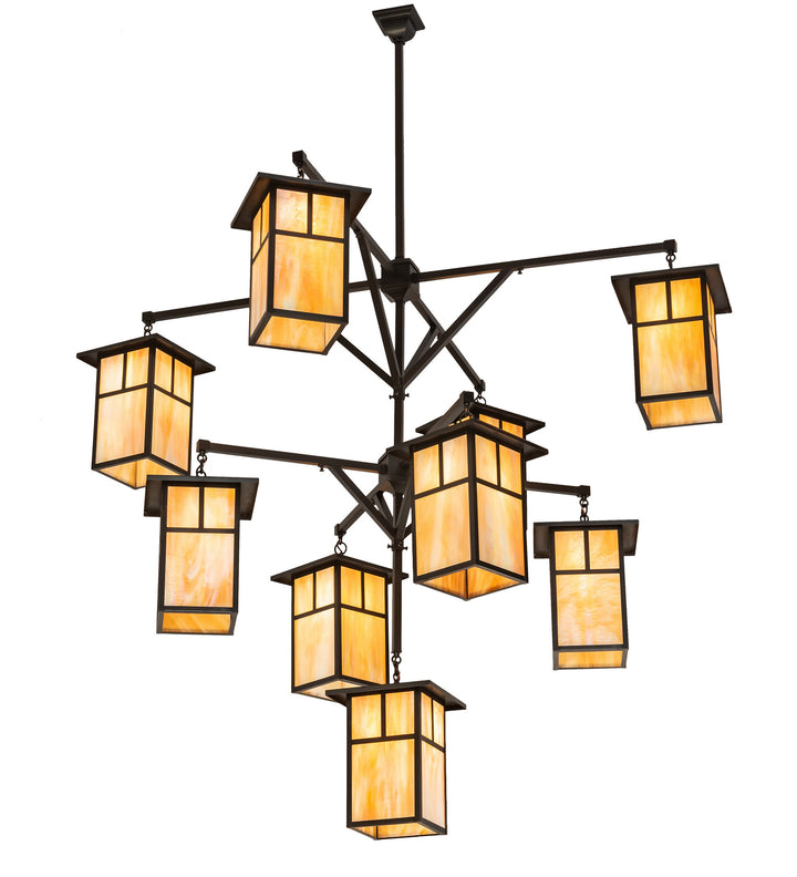 Meyda Tiffany Hyde Park 110802 Chandelier Light - Craftsman Brown