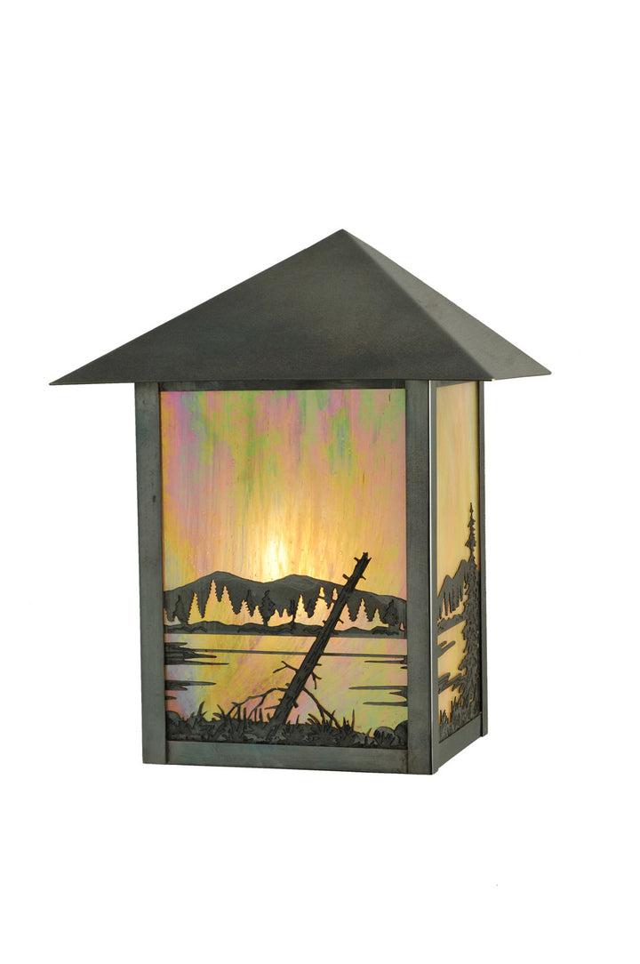 Meyda Tiffany Lighting 111010 Quiet Pond One Light Wall Sconce Outdoor Bronze / Dark