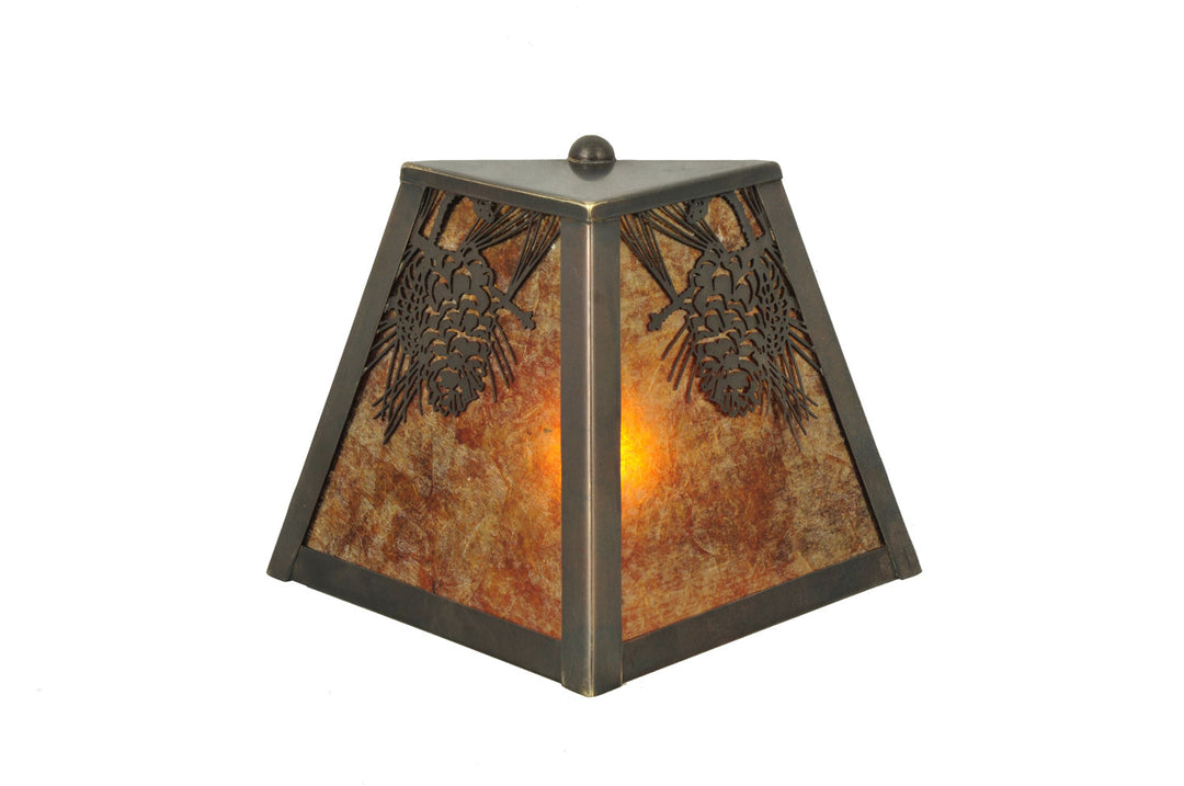 Meyda Tiffany Winter Pine 111037 Wall Light - Craftsman Brown