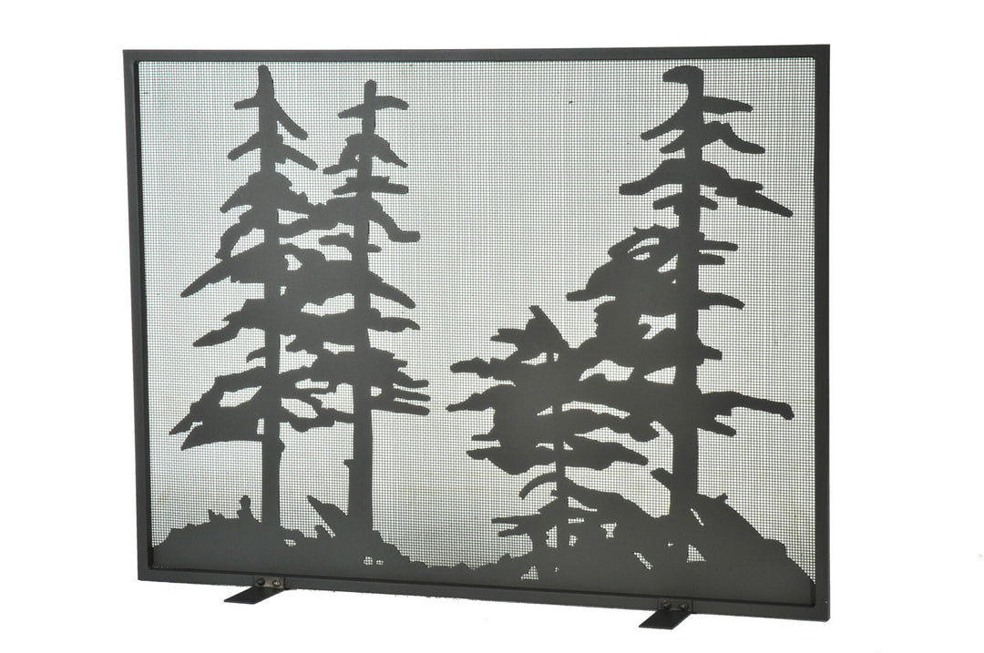 Meyda Tiffany Lighting 111045 Tall Pines Fireplace Screen Home Decor Bronze / Dark