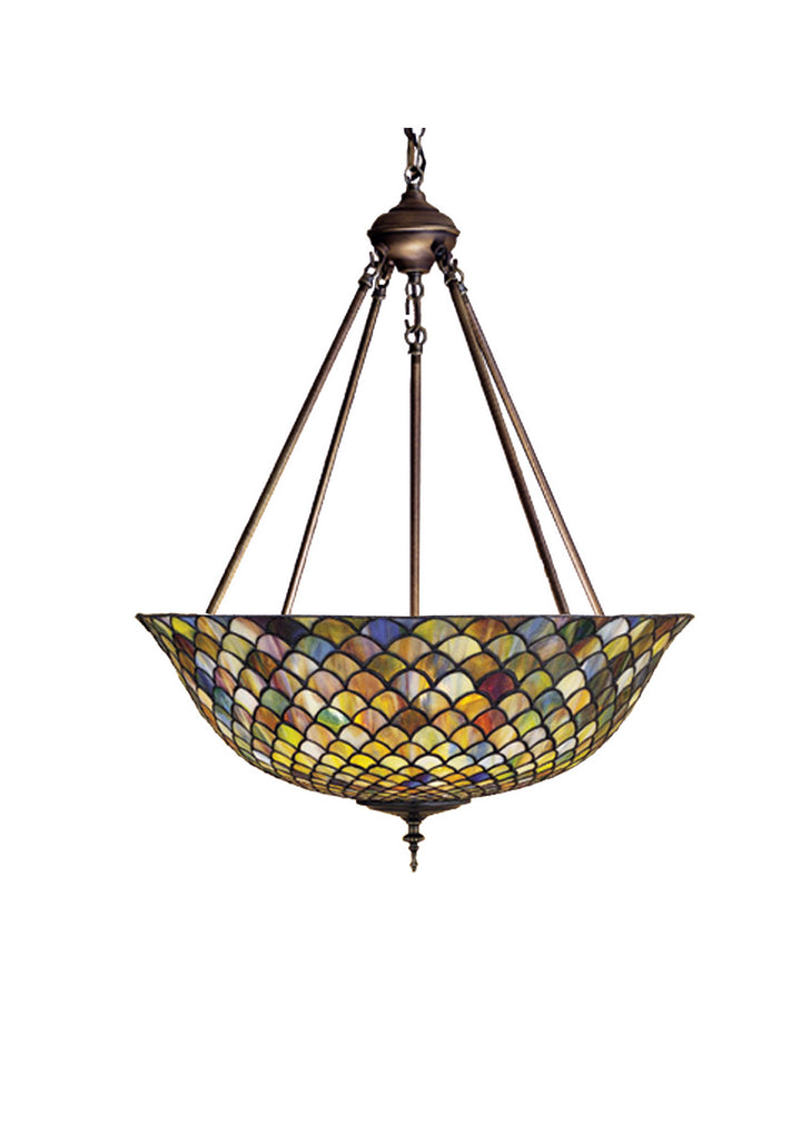 Meyda Tiffany Fishscale 111082 Pendant Light - Craftsman Brown