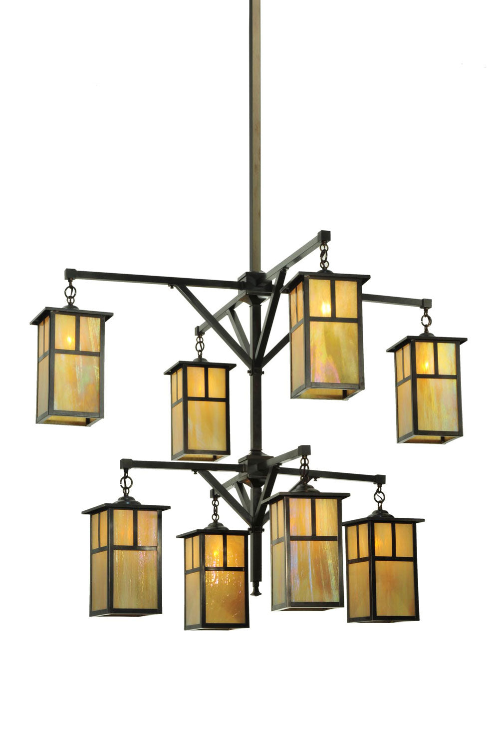 Meyda Tiffany Hyde Park 111106 Chandelier Light - Craftsman Brown