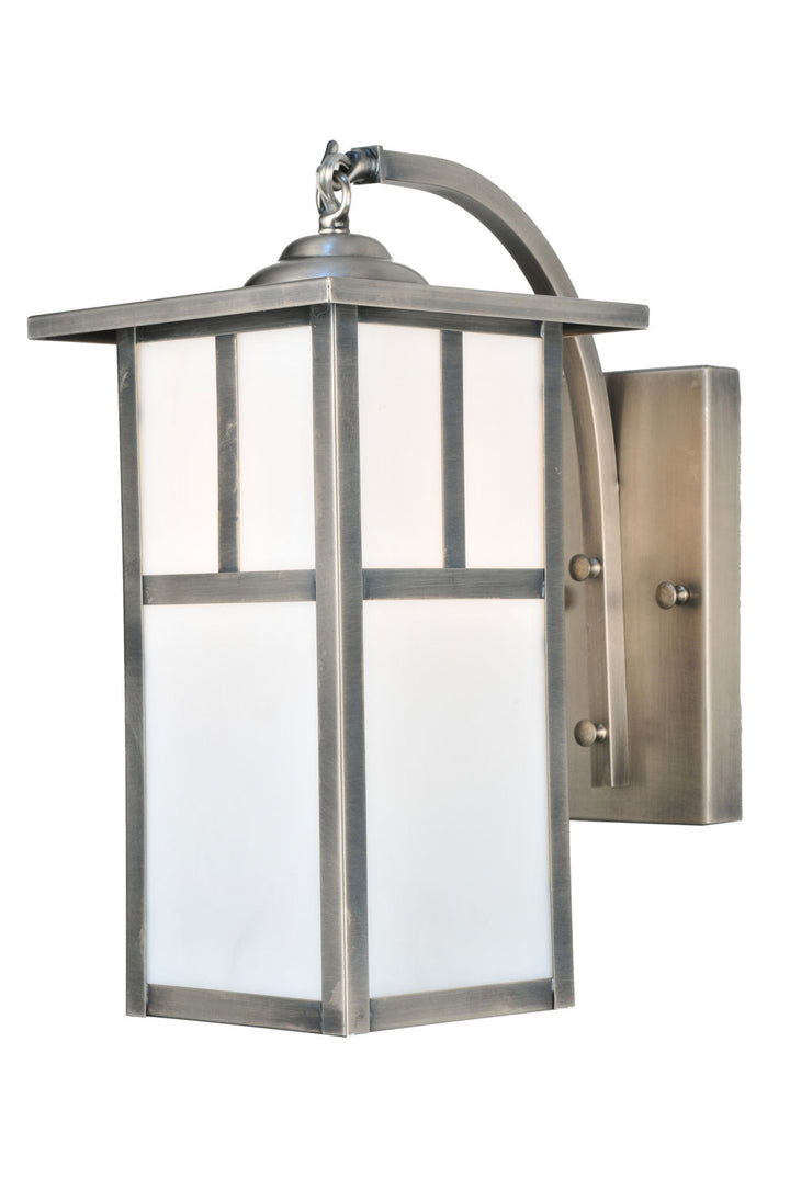 Meyda Tiffany Lighting 111123 Hyde Park One Light Wall Sconce Outdoor Pewter, Nickel, Silver