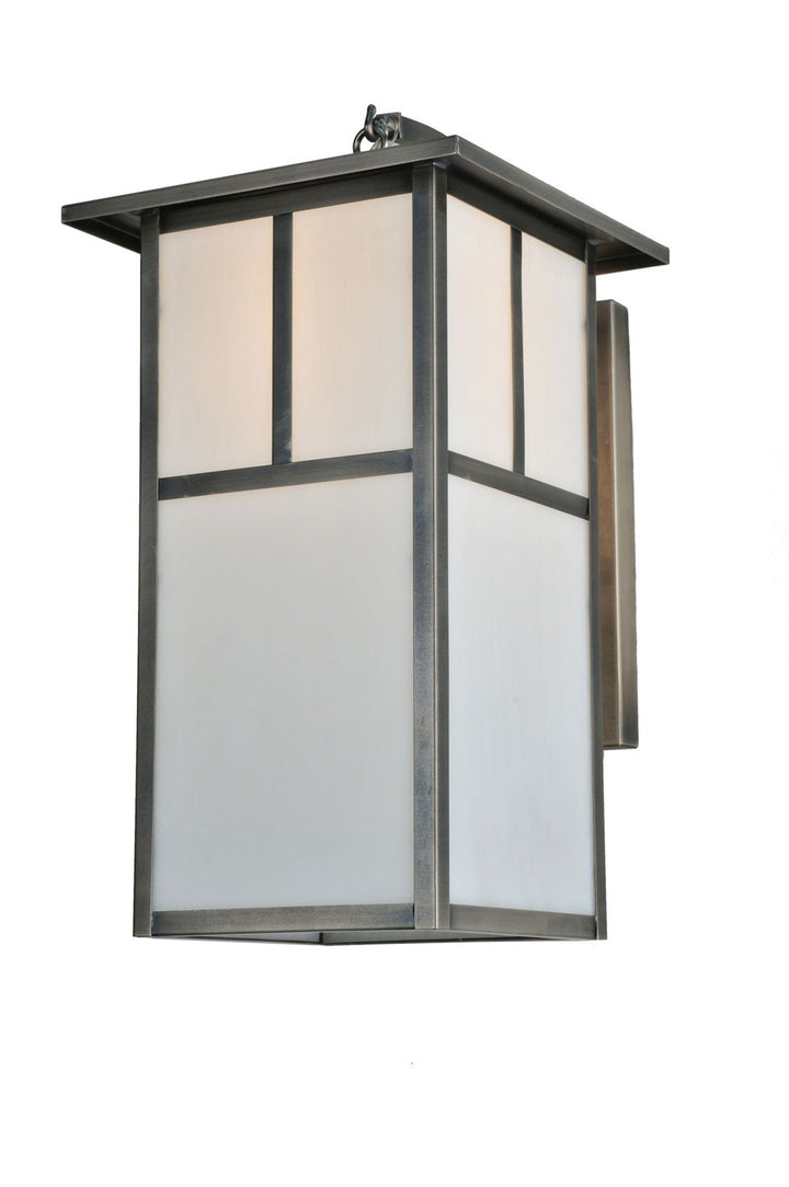 Meyda Tiffany Lighting 111124 Hyde Park One Light Wall Sconce Outdoor Pewter, Nickel, Silver