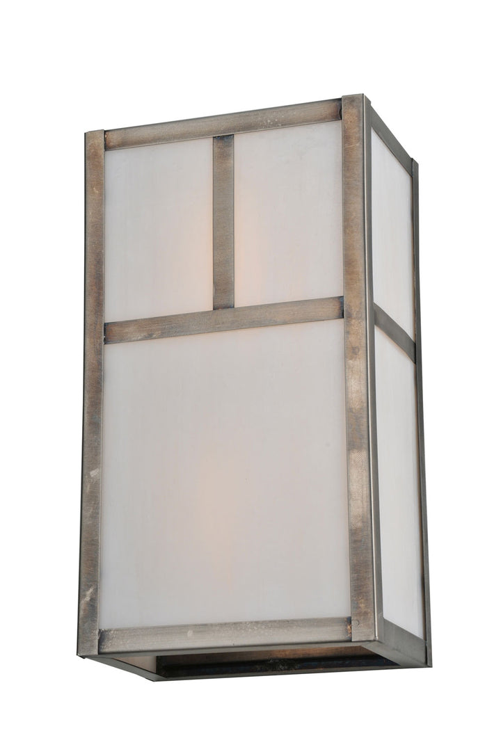 Meyda Tiffany Lighting 111140 Hyde Park Two Light Wall Sconce Outdoor Pewter, Nickel, Silver