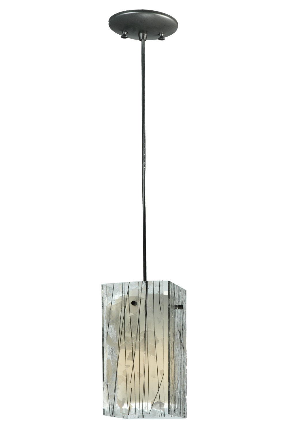 Meyda Tiffany Metro Fusion 111349 Pendant Light - Branches (Black/White Streamers/Fractures