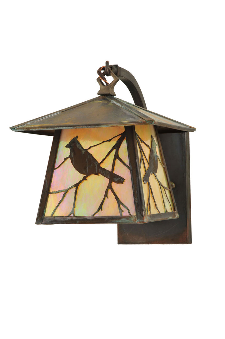 Meyda Tiffany Lighting 111450 Stillwater One Light Wall Sconce Outdoor Copper/Antique/Verde