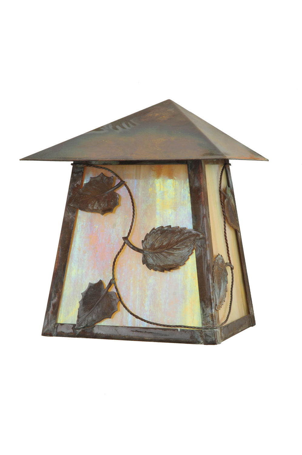 Meyda Tiffany Lighting 111454 Stillwater One Light Wall Sconce Outdoor Copper/Antique/Verde