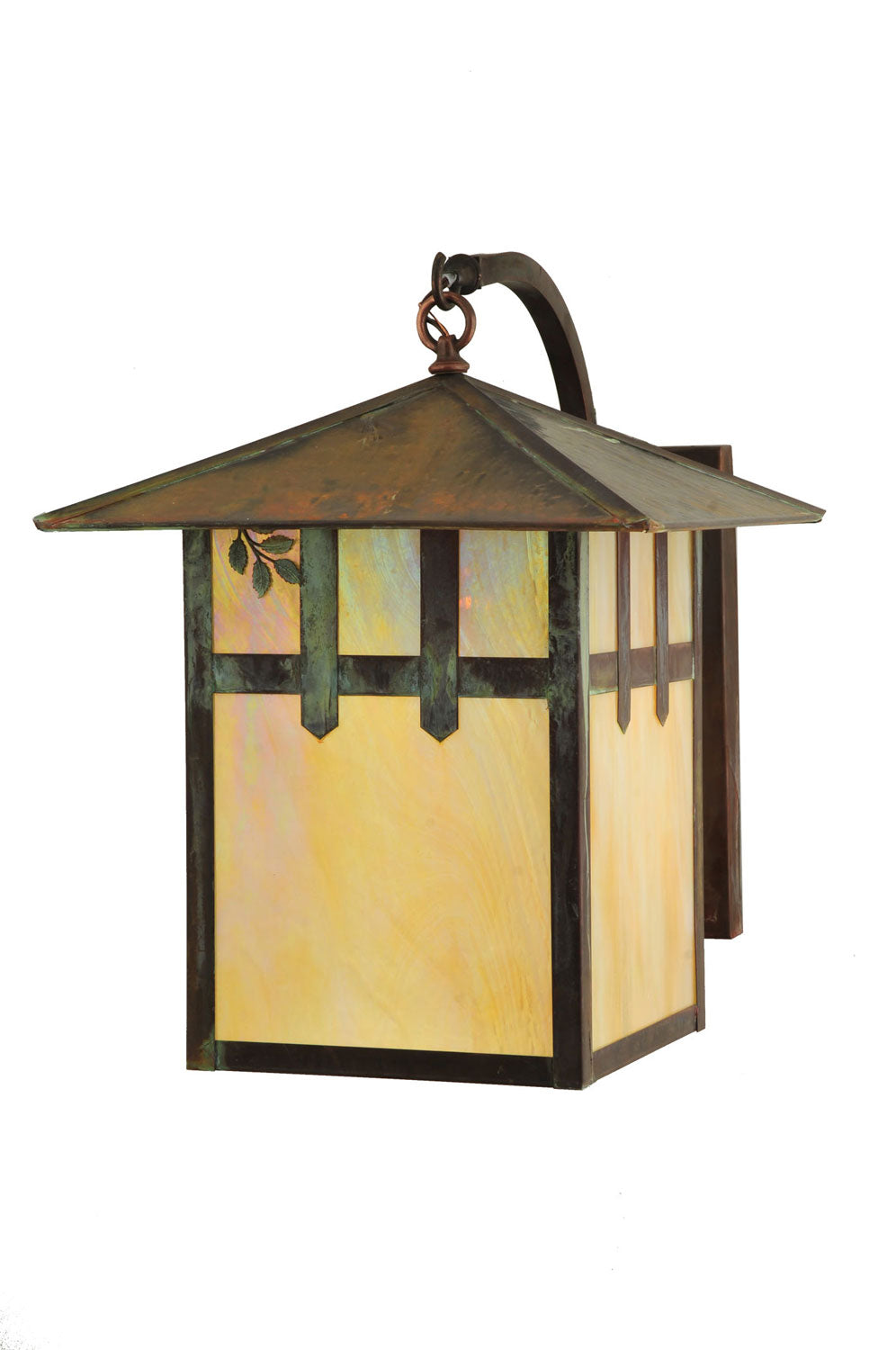 Meyda Tiffany Lighting 111457 Seneca One Light Wall Sconce Outdoor Copper/Antique/Verde