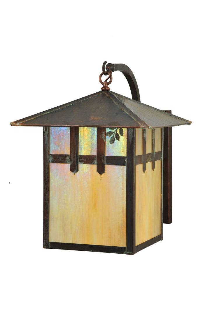 Meyda Tiffany Lighting 111458 Seneca One Light Wall Sconce Outdoor Copper/Antique/Verde