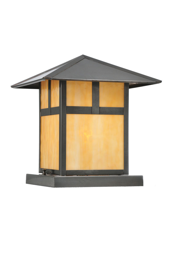Meyda Tiffany Lighting 111702 Seneca One Light Pier Mount Outdoor Bronze / Dark