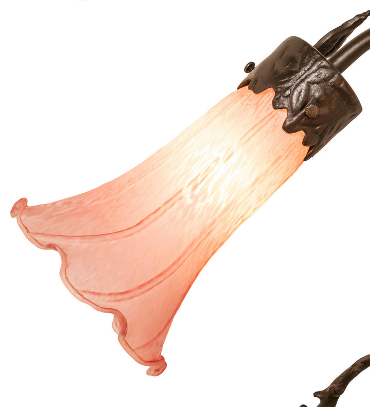 Meyda Tiffany Lighting 17858 Pink Two Light Accent Lamp Lamp Bronze / Dark