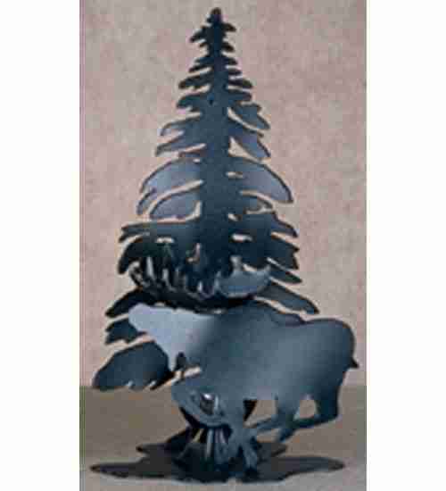 Meyda Tiffany Lighting 23022 Moose On The Loose Oil Lamp Lamp Bronze / Dark