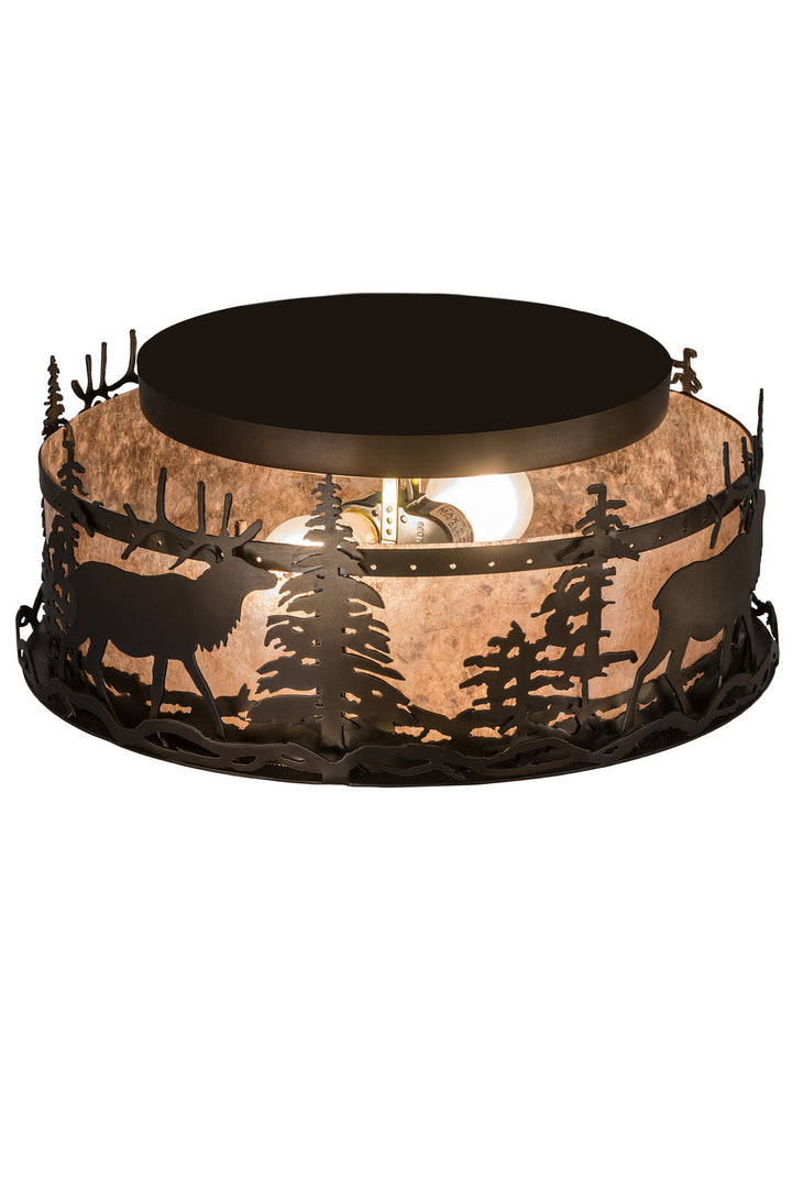 Meyda Tiffany Elk At Dusk 24467 Ceiling Light - Antique Copper