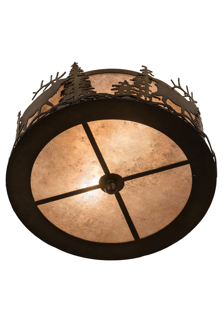 Meyda Tiffany Elk At Dusk 24467 Ceiling Light - Antique Copper