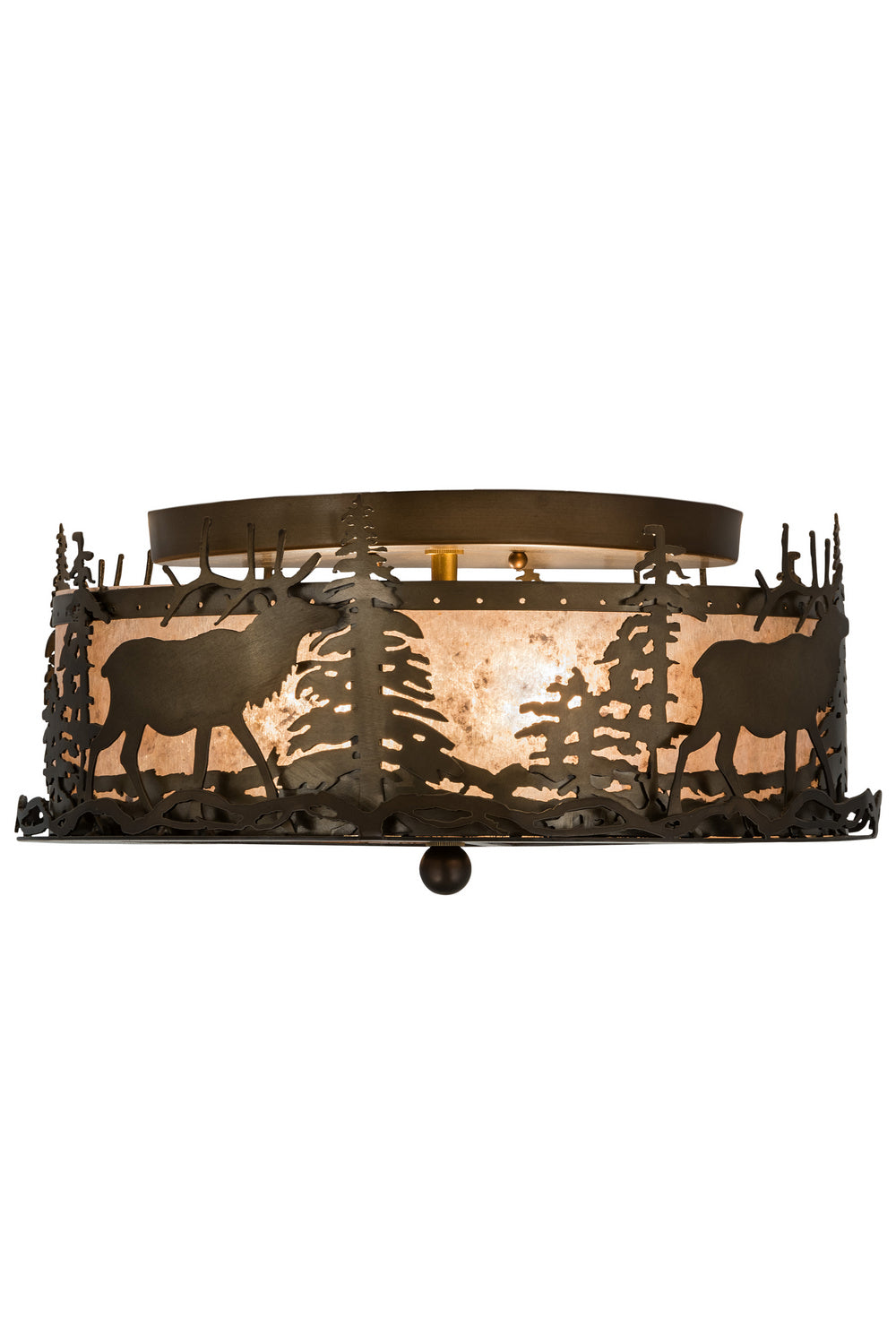 Meyda Tiffany Elk At Dusk 24467 Ceiling Light - Antique Copper