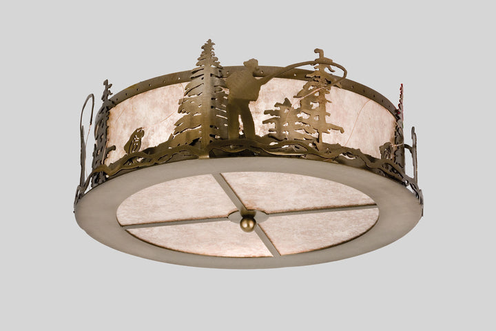 Meyda Tiffany Fly Fishing Creek 24468 Ceiling Light - Antique Copper