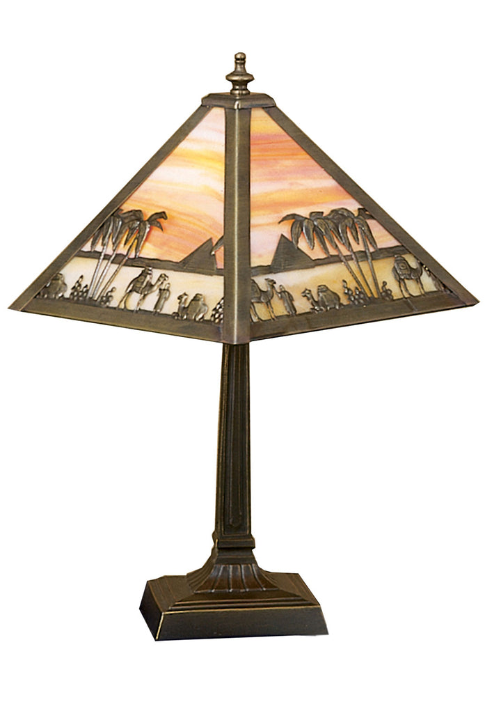 Meyda Tiffany Lighting 26843 Camel One Light Table Lamp Lamp Bronze / Dark