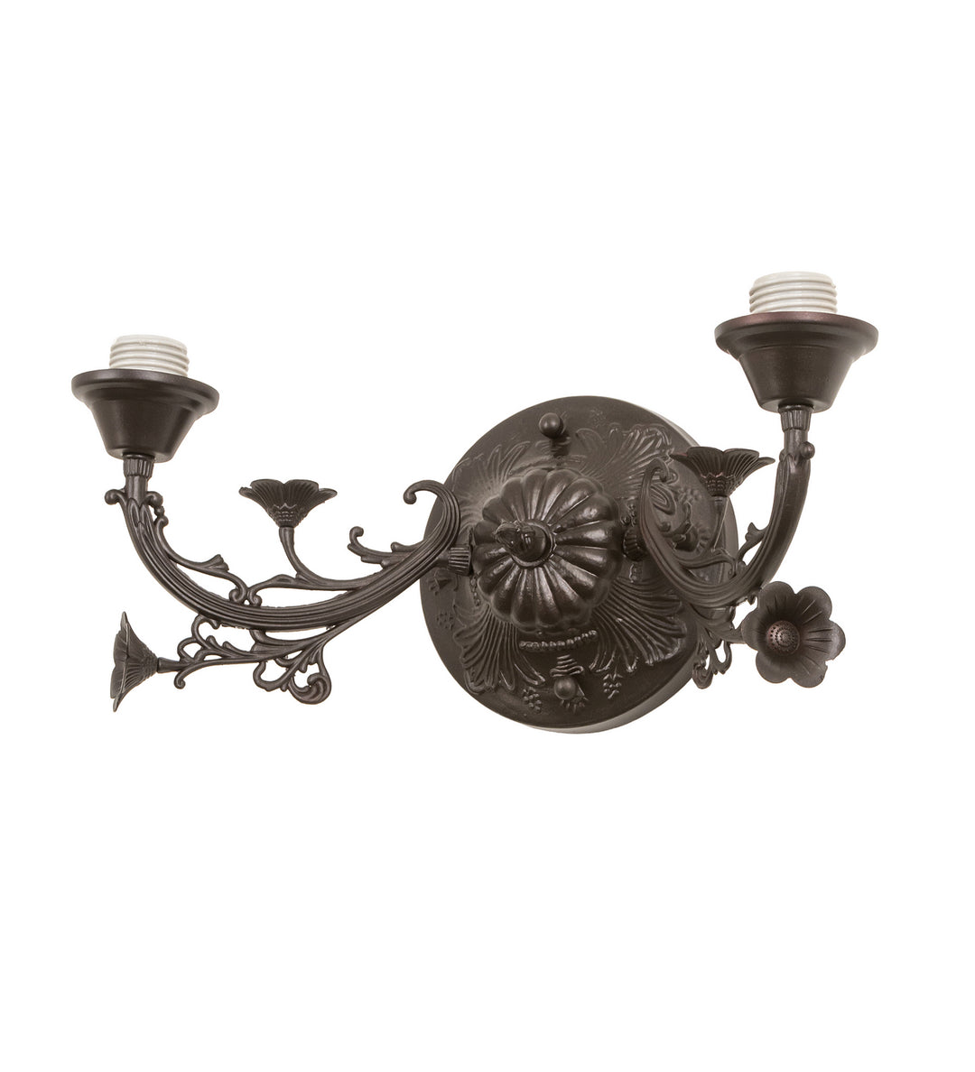 Meyda Tiffany Lighting 27061 Victorian Two Light Wall Sconce Hardware Utility Light Bronze / Dark