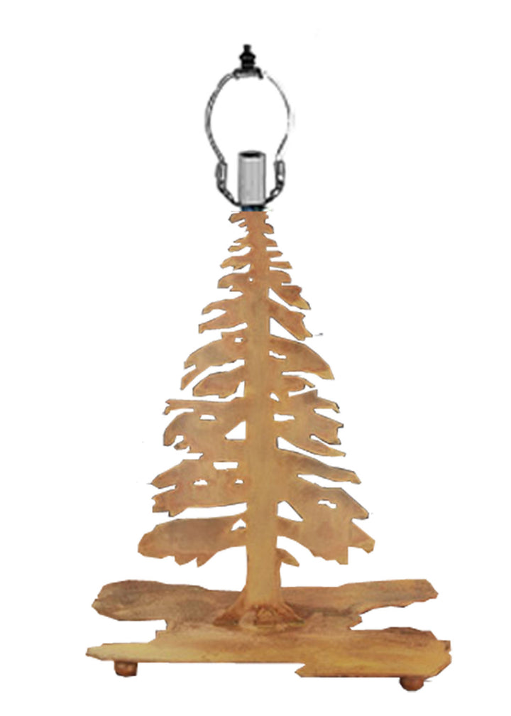 Meyda Tiffany Lighting 27193 Tall Pines Two Light Table Base Utility Light Bronze / Dark