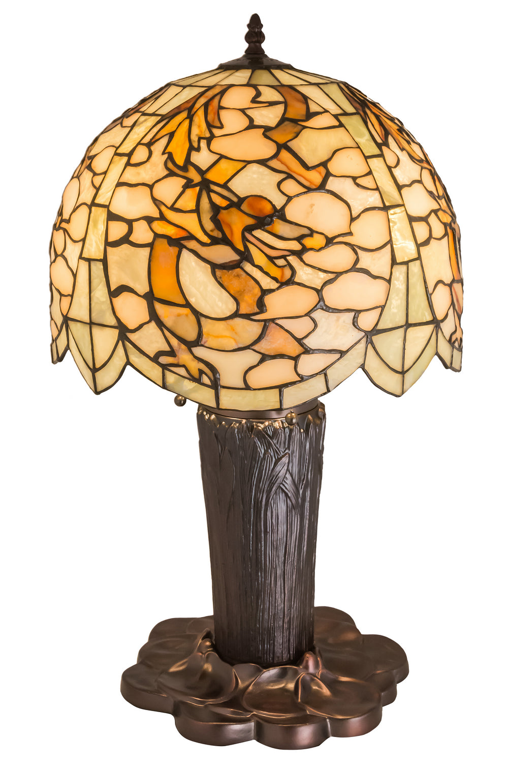 Meyda Tiffany Lighting 27567 Chinese Dragon Three Light Table Lamp Lamp Bronze / Dark