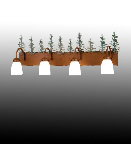 Meyda Tiffany Tall Pines 29486 Bath Vanity Light 35 in. wide - Rust