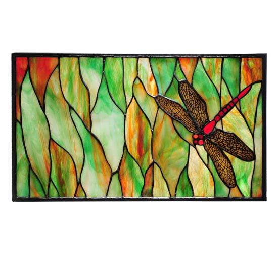 Meyda Tiffany Lighting 37511 Tiffany Dragonfly Window Mirror Bronze / Dark