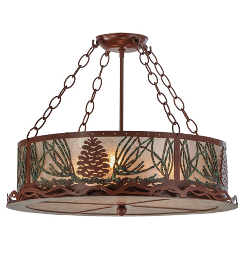 Meyda Tiffany Mountain Pine 29393 Ceiling Light - Rust