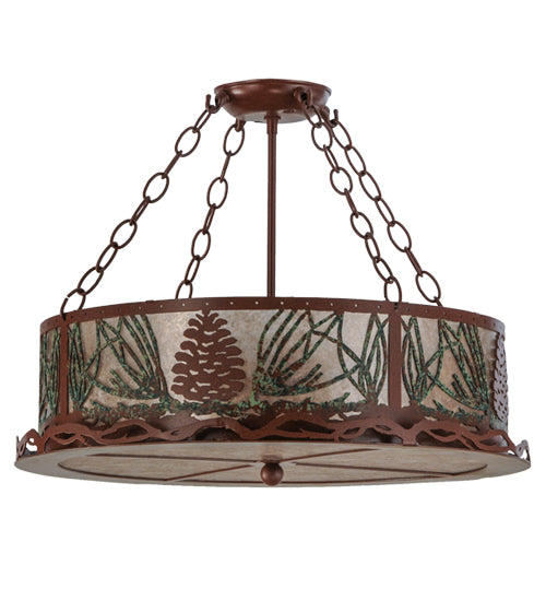 Meyda Tiffany Mountain Pine 29393 Ceiling Light - Rust