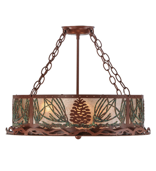 Meyda Tiffany Mountain Pine 29393 Ceiling Light - Rust