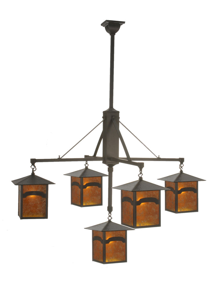 Meyda Tiffany Seneca 61406 Chandelier Light - Craftsman Brown