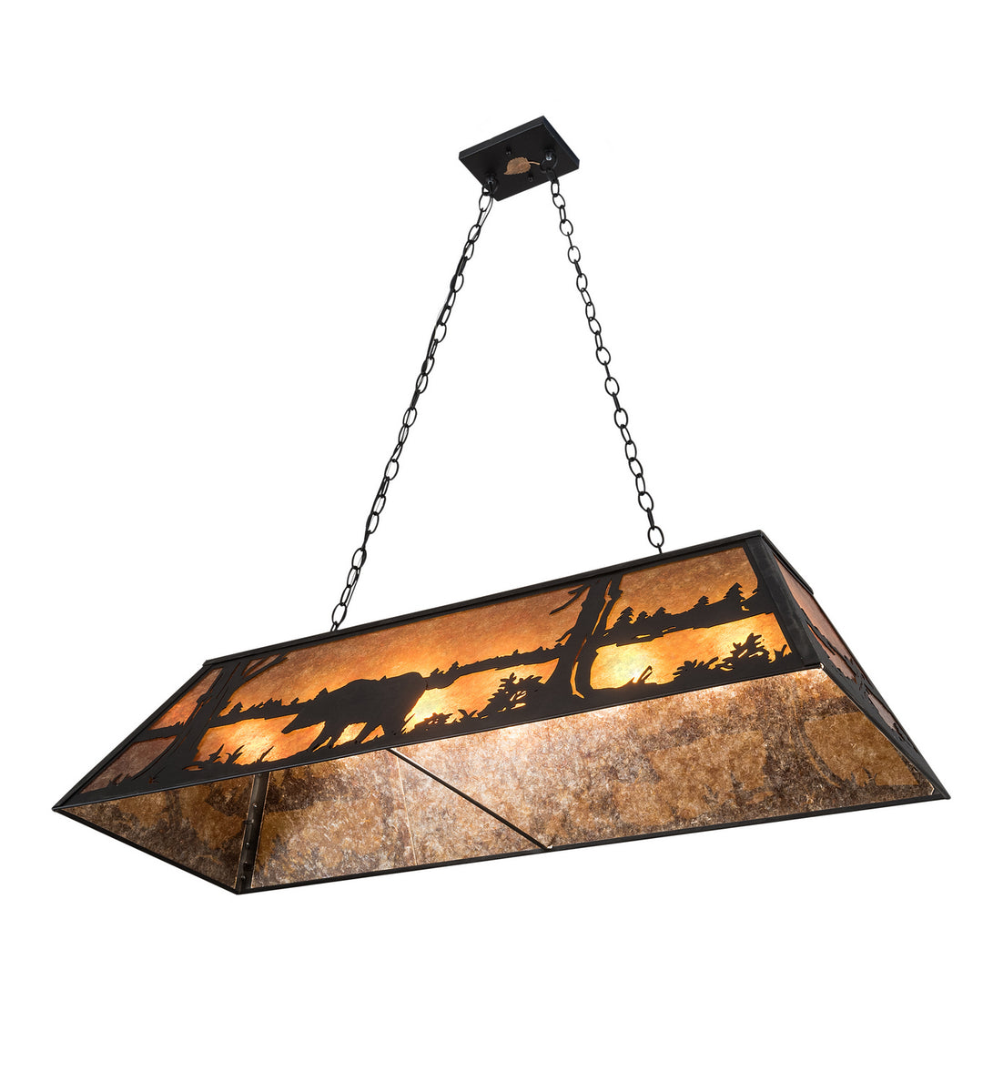 Meyda Tiffany Bear At Lake 66210 Pendant Light - Rust